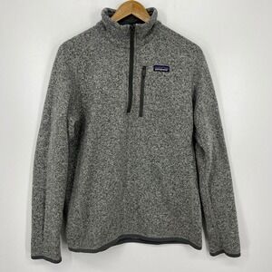 Patagonia Better Sweater Mens Grey Heather 1/4 Zip Fleece Pullover Size‎ M